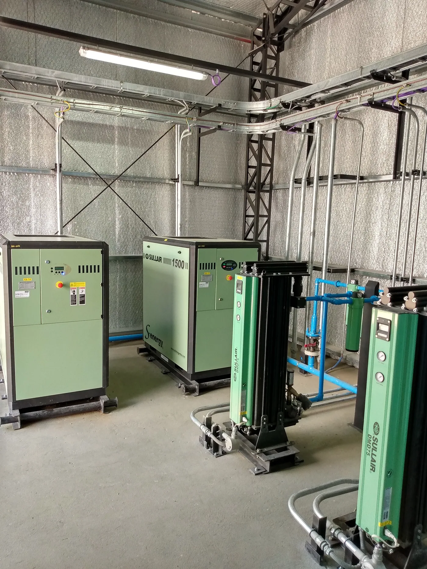 Sala de compresores terminada